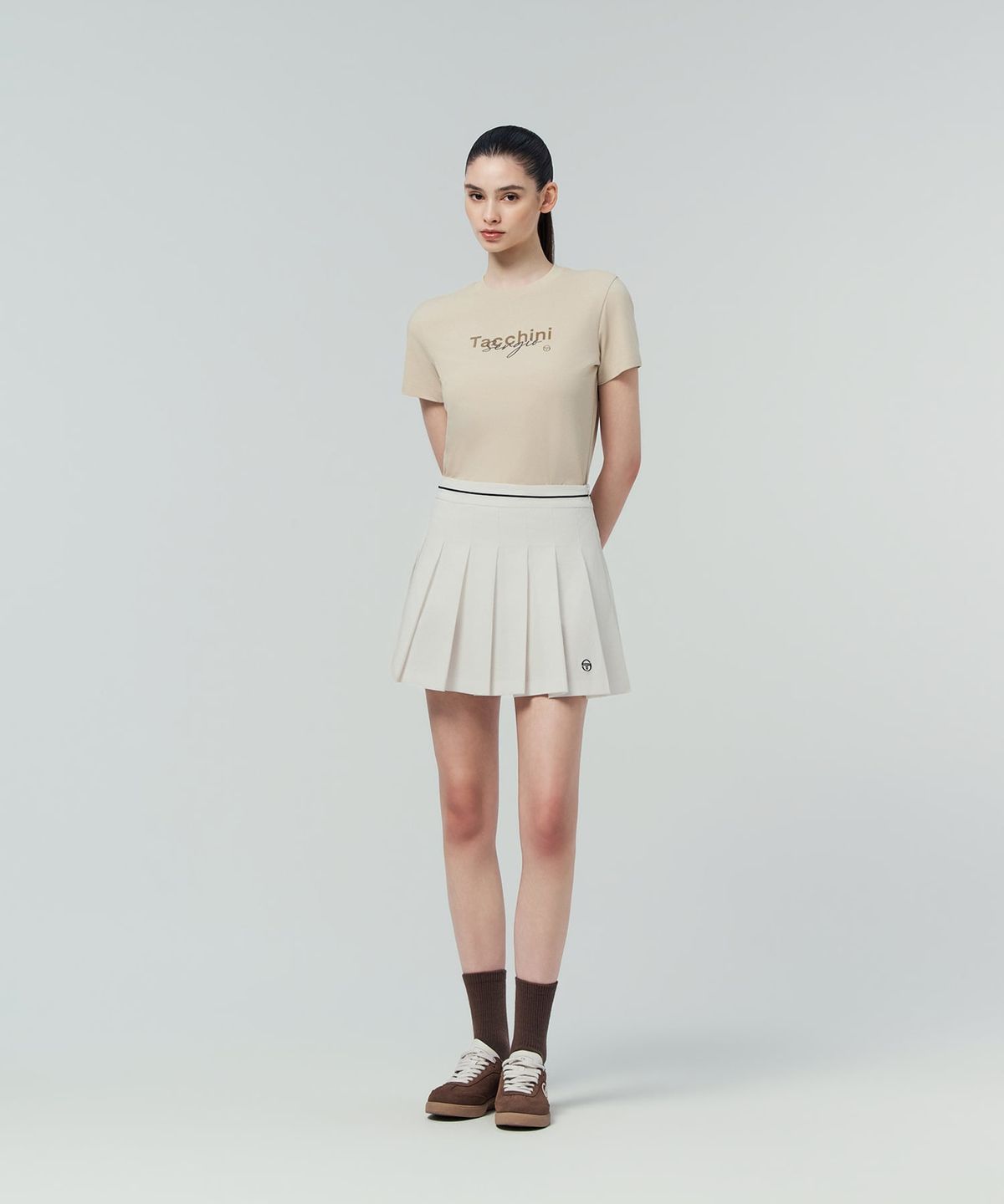 세르지오 타키니(SERGIO TACCHINI) W 그래픽 레귤러핏 티셔츠 (L.Beige)