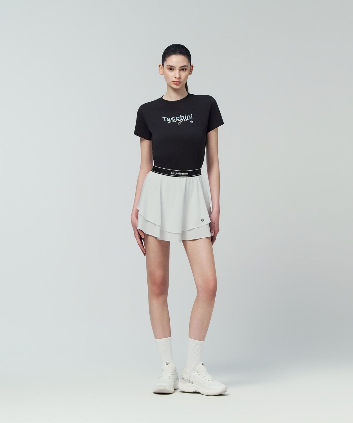 세르지오 타키니(SERGIO TACCHINI) W 그래픽 레귤러핏 티셔츠 (Black)