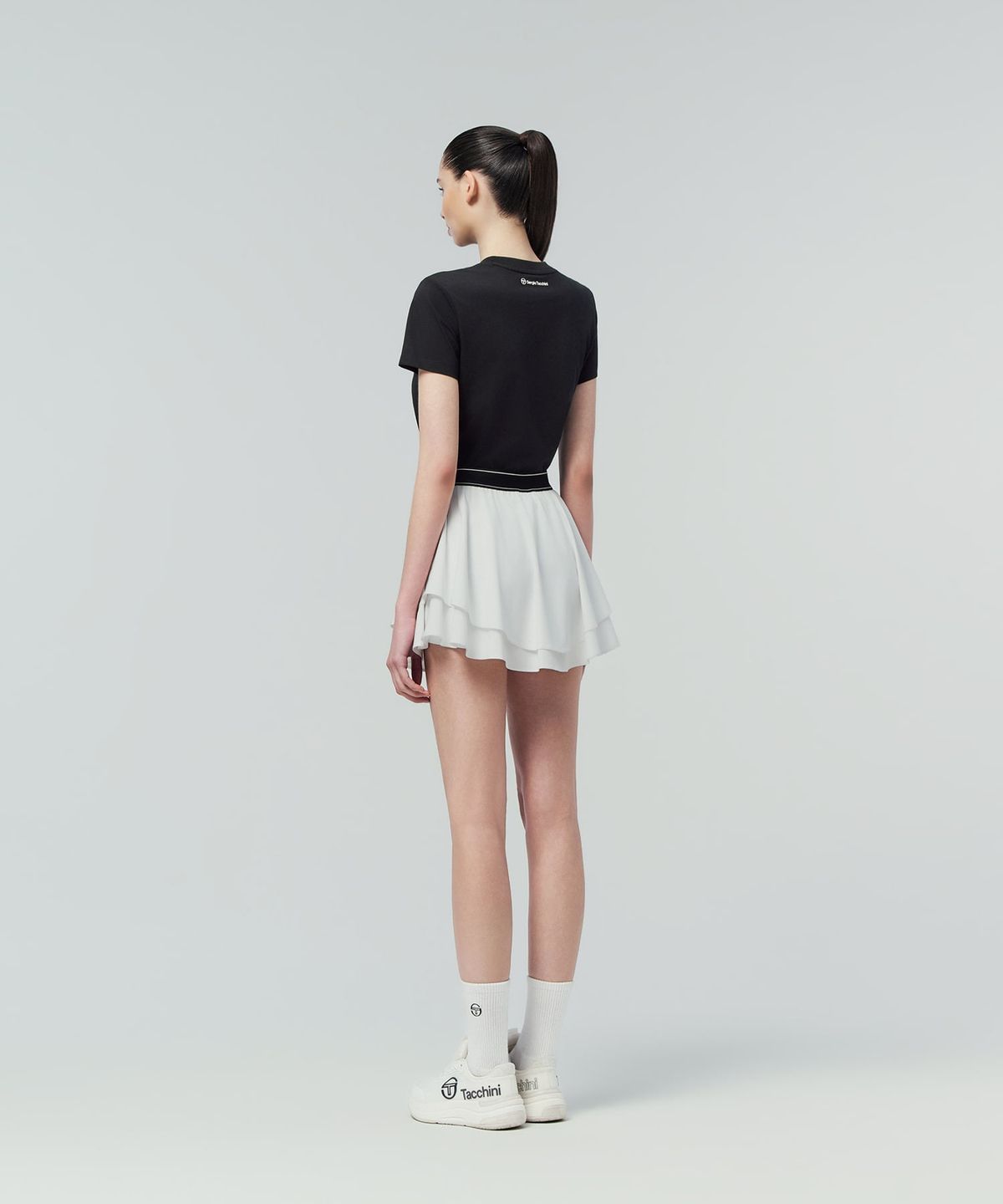 세르지오 타키니(SERGIO TACCHINI) W 그래픽 레귤러핏 티셔츠 (Black)