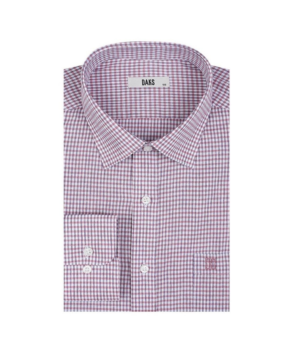 닥스셔츠(DAKS SHIRTS) 린넨혼방 마이크로 패턴 셔츠 레귤러핏 레드_DLS2SHDL120R1
