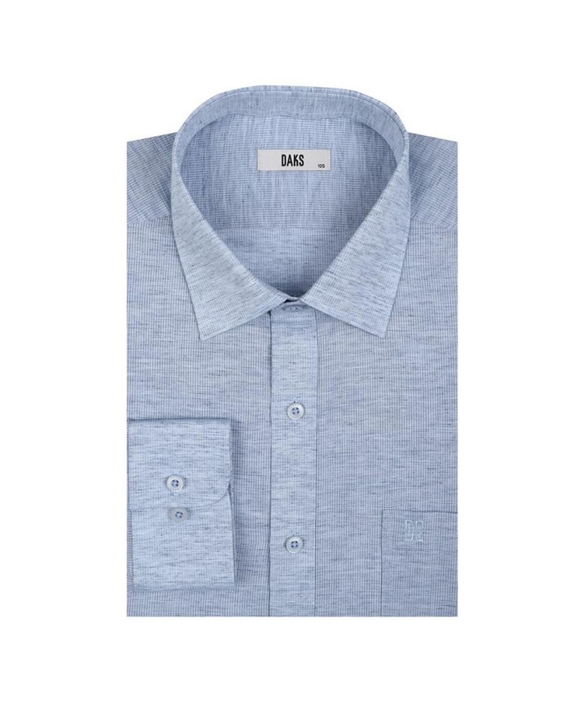 닥스셔츠(DAKS SHIRTS) 린넨혼방 드레스셔츠 레귤러핏 블루_DLS2SHDL101B1