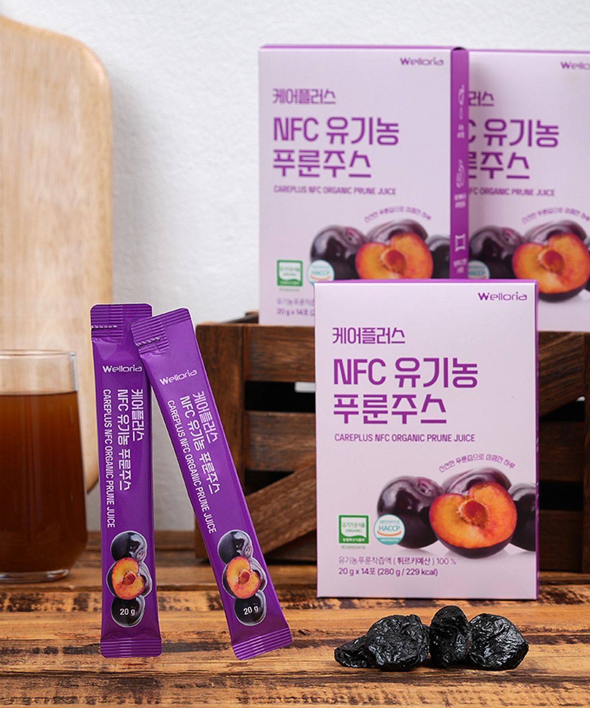 웰로리아(WELLORIA) 케어플러스 NFC 유기농 푸룬주스 1박스 (20g X 14포)