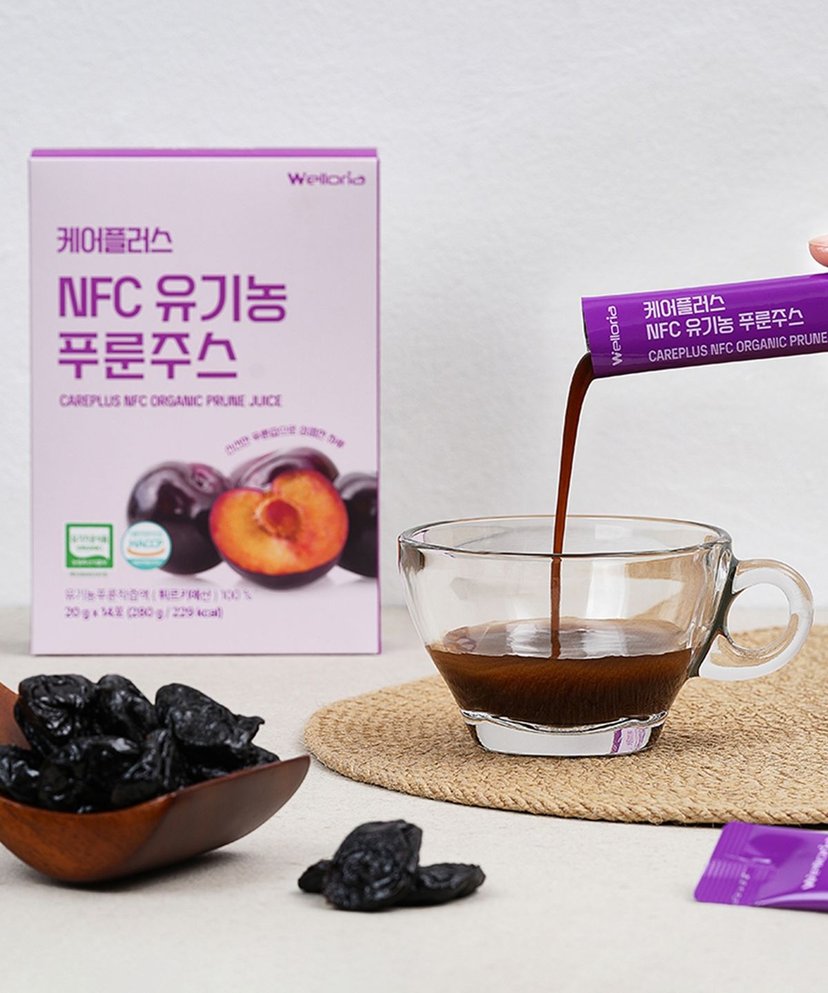 웰로리아(WELLORIA) 케어플러스 NFC 유기농 푸룬주스 1박스 (20g X 14포)
