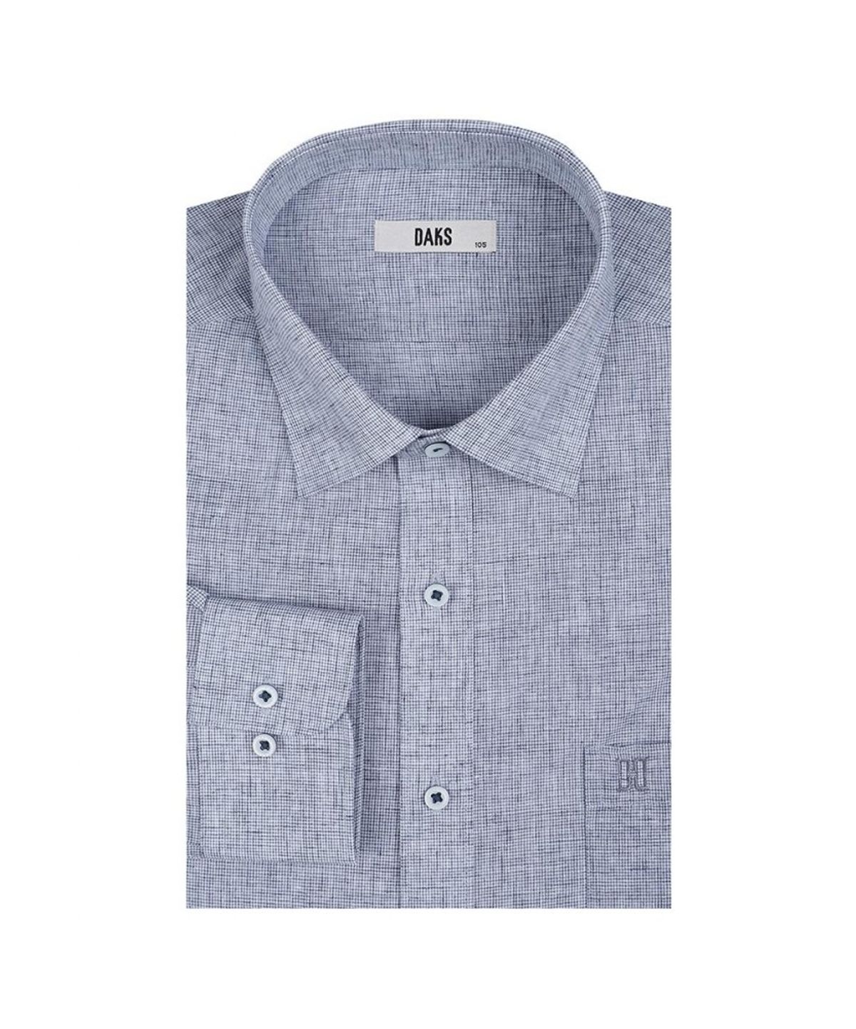 닥스셔츠(DAKS SHIRTS) 린넨혼방 드레스셔츠 레귤러핏 블루_DLS2SHDL121B1