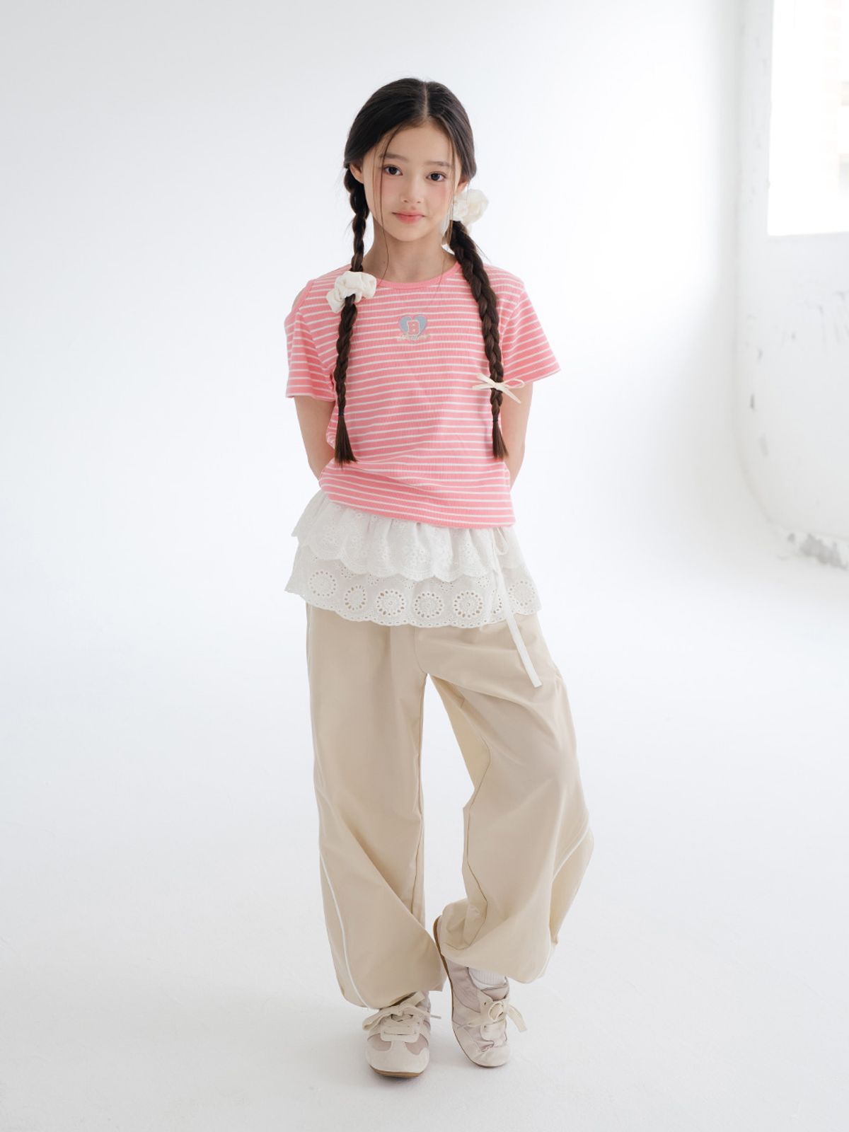 브렛테일러(BRETTAILOR) 스윗 핑크 컷아웃 숏슬리브