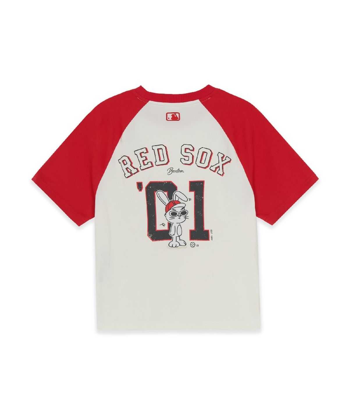 엠엘비 키즈(MLB KIDS) 스트릿 바크&바니 배색 라글란 티셔츠 BOS (L.Red)