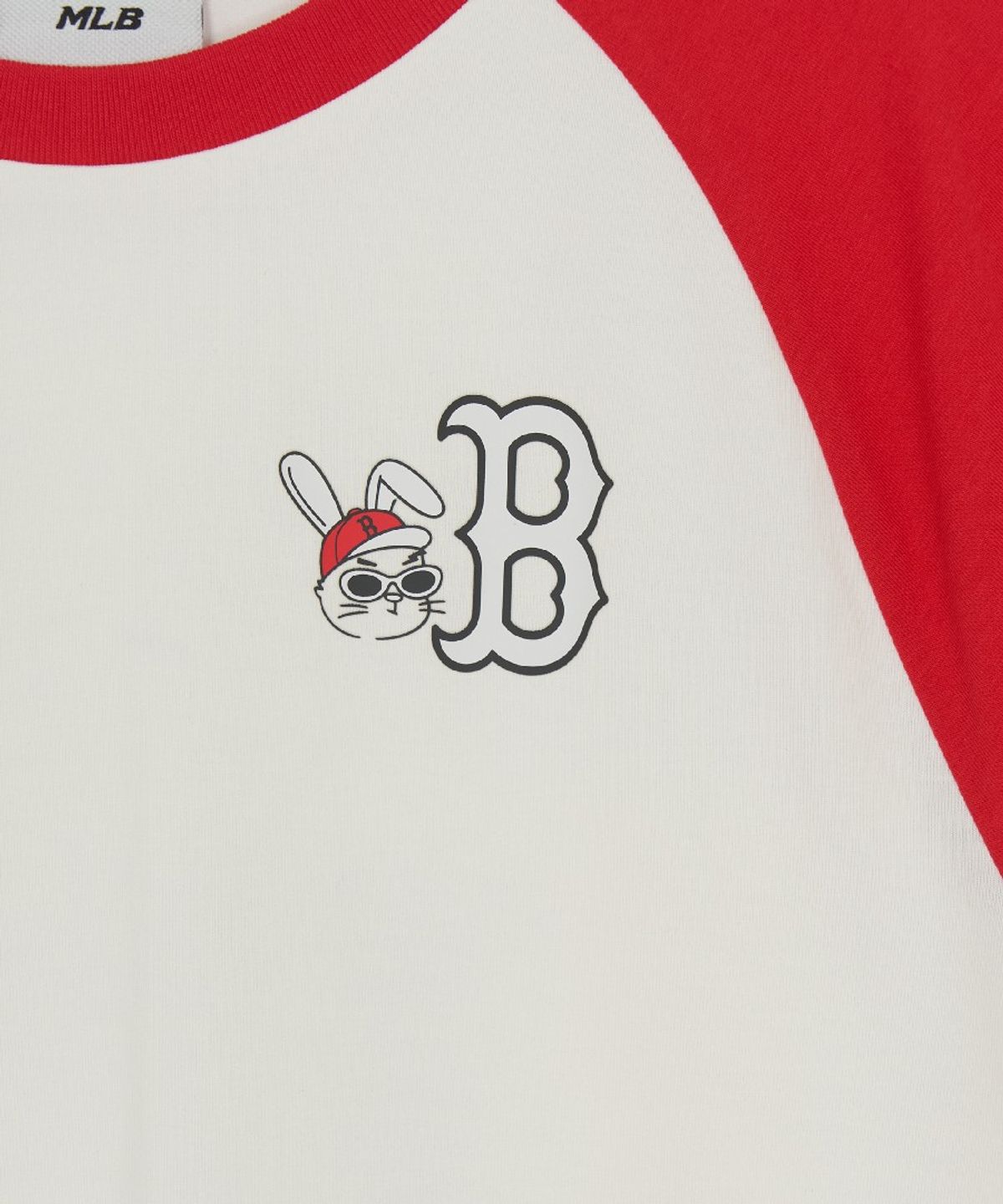 엠엘비 키즈(MLB KIDS) 스트릿 바크&바니 배색 라글란 티셔츠 BOS (L.Red)