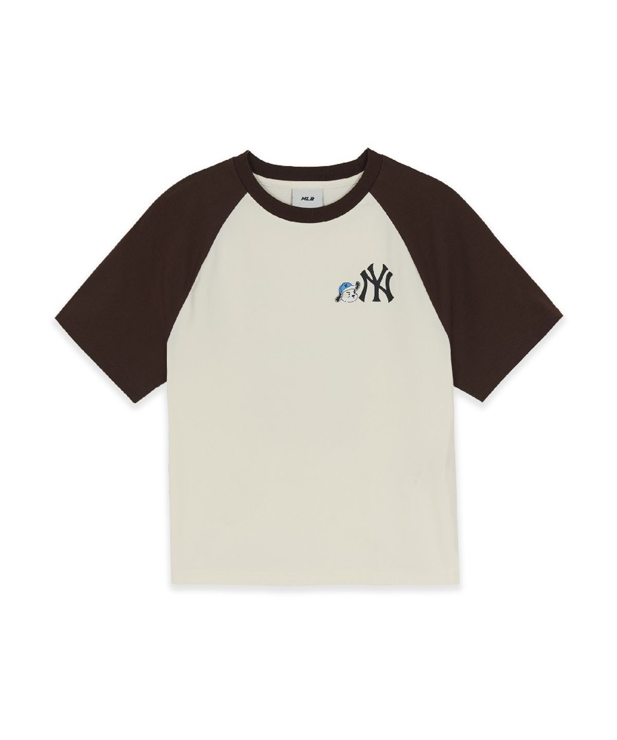 엠엘비 키즈(MLB KIDS) 스트릿 바크&바니 배색 라글란 티셔츠 NY (Ptn.Brown)