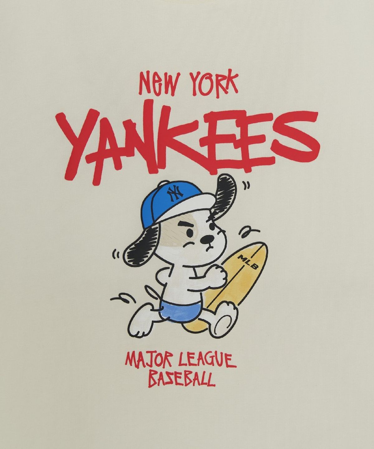 엠엘비 키즈(MLB KIDS) 스트릿 바크&바니 썸머 아트웍 티셔츠 NY (Cream)