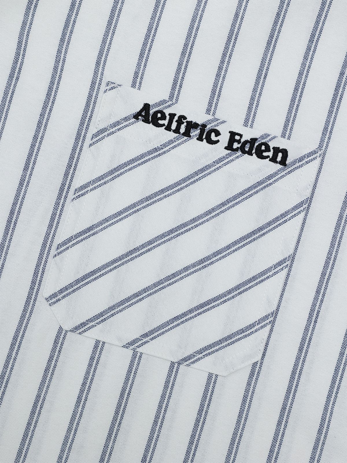 엘프릭 에덴(AELFRIC EDEN) Vertical Stripes Shirt 반소매 티셔츠 AE25CSQ10007-01TWHI