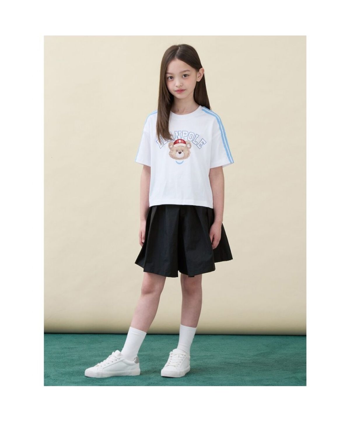 빈폴 키즈(BEANPOLE KIDS) 그래픽 포인트 여아 티셔츠  화이트 (BI6342G081)