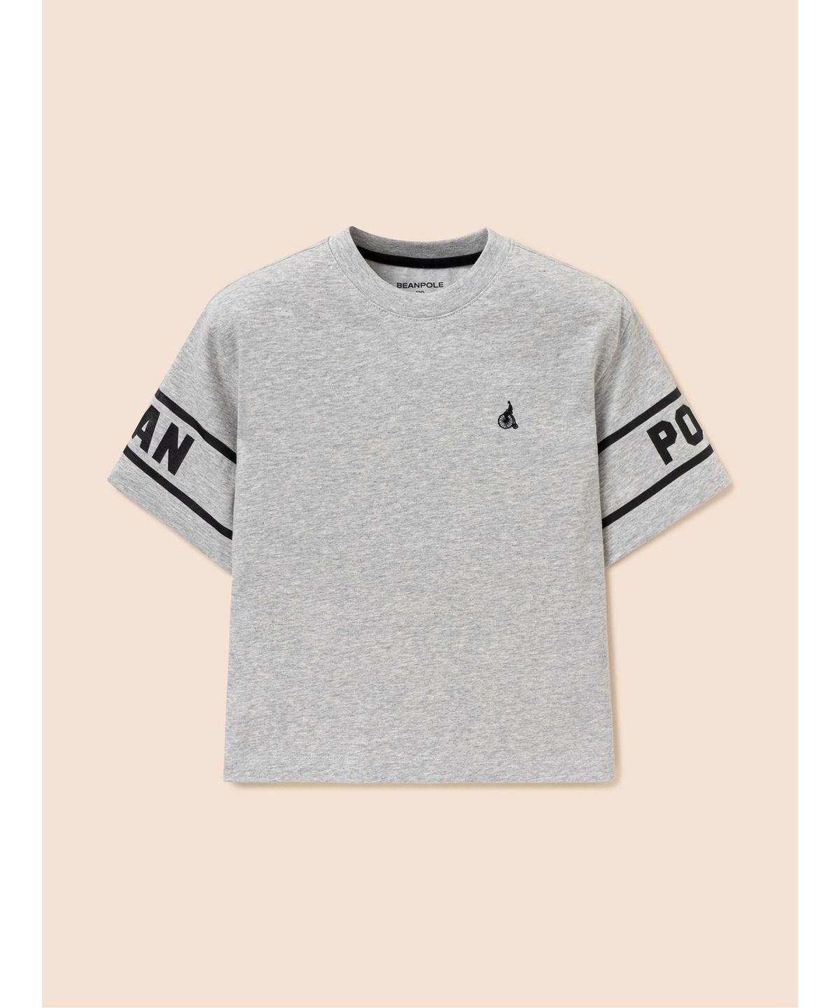 빈폴 키즈(BEANPOLE KIDS) 레터링 포인트 반소매 티셔츠  그레이 (BI6342U113)