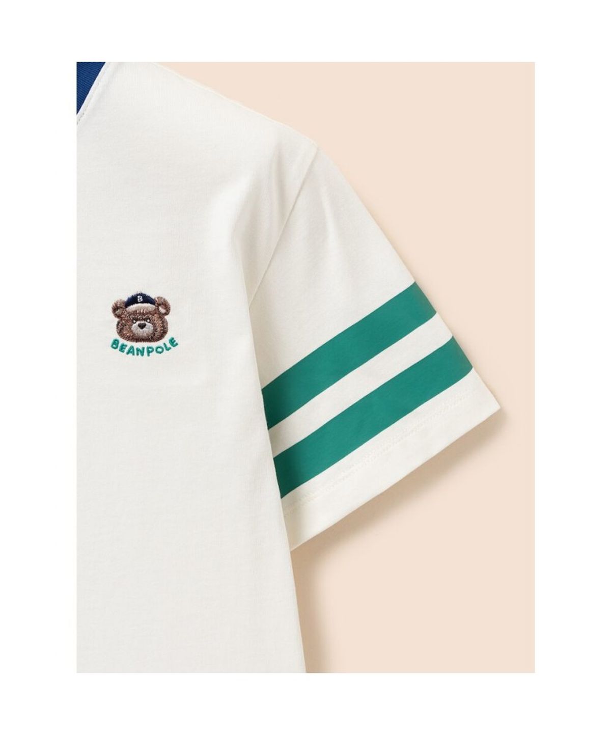 빈폴 키즈(BEANPOLE KIDS) 소매 포인트 곰돌이 달이 그래픽 티셔츠  아이보리 (BI6342U120)