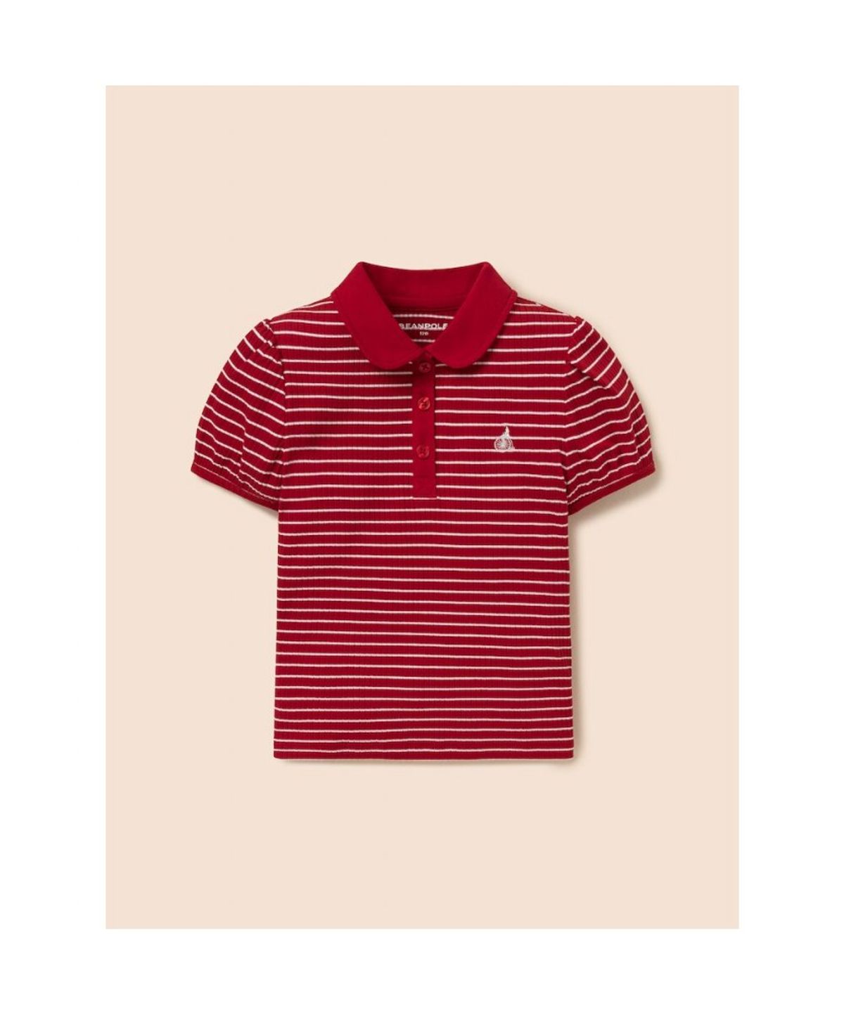 빈폴 키즈(BEANPOLE KIDS) T칼라 스트라이프 골지 반소매 티셔츠 (BI6342G066)