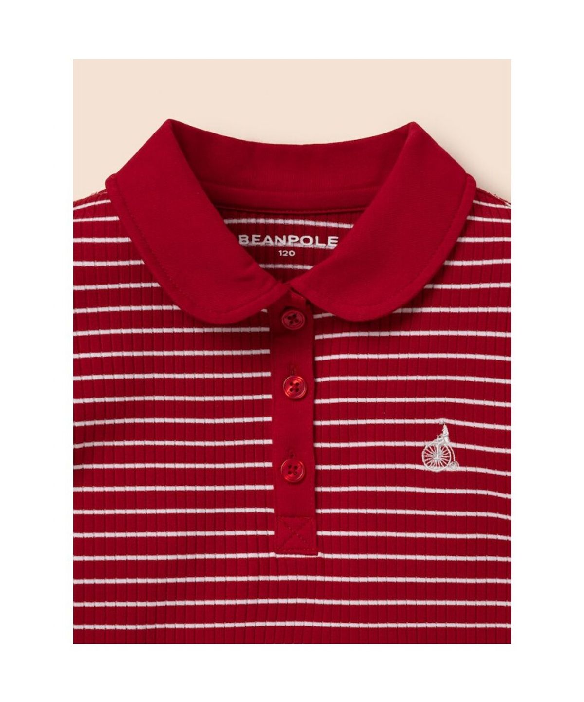 빈폴 키즈(BEANPOLE KIDS) T칼라 스트라이프 골지 반소매 티셔츠 (BI6342G066)