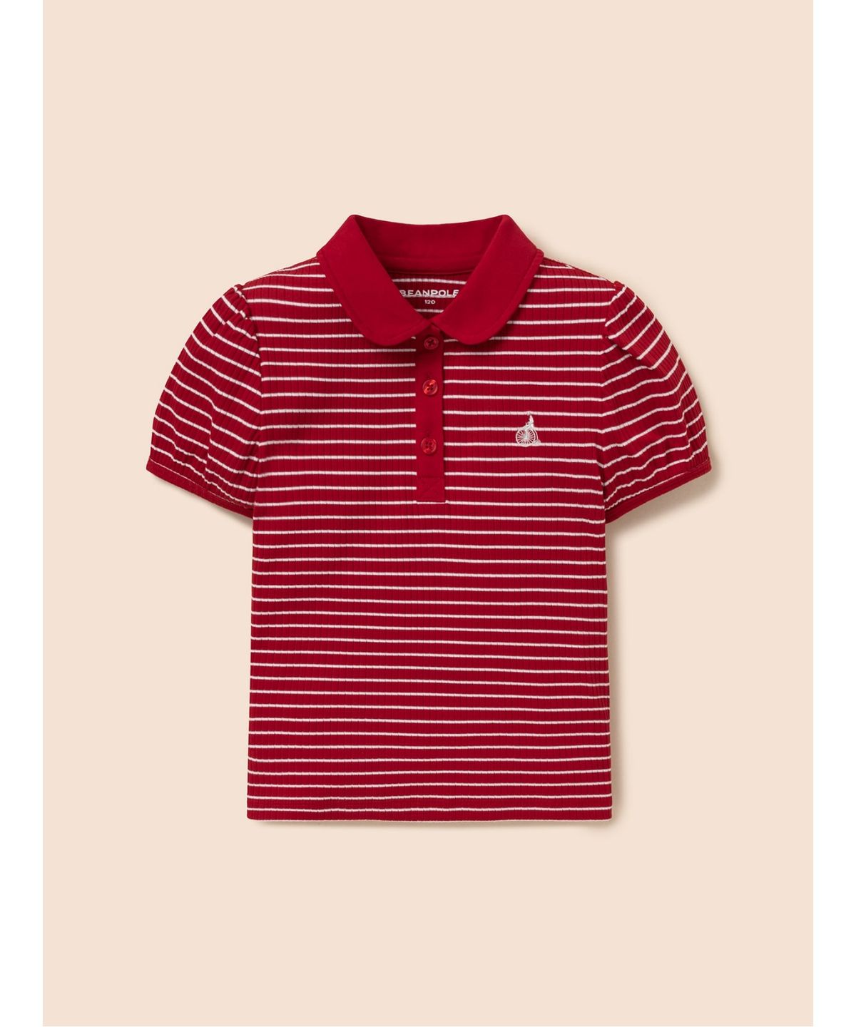 빈폴 키즈(BEANPOLE KIDS) T칼라 스트라이프 골지 반소매 티셔츠 (BI6342G066)