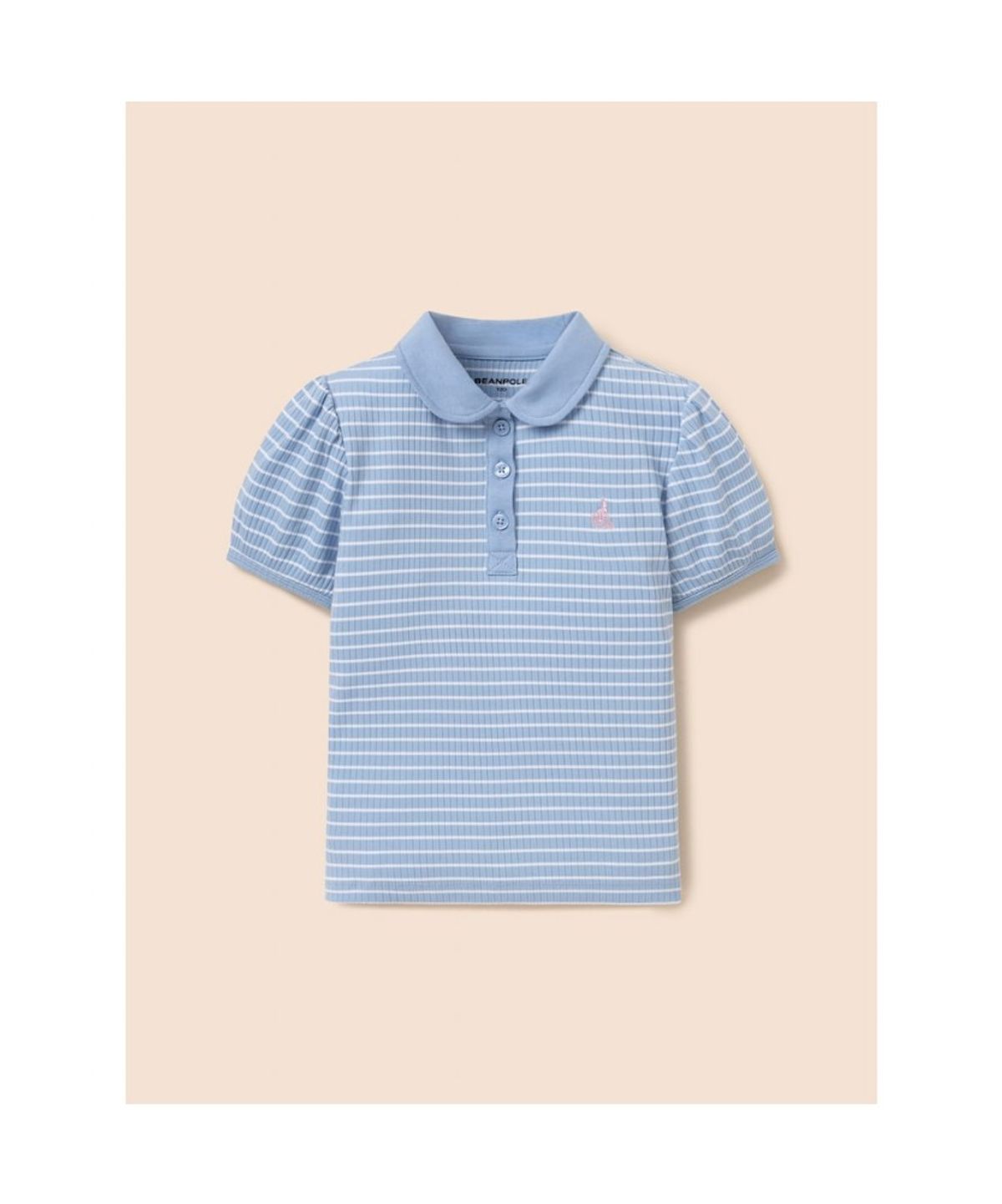 빈폴 키즈(BEANPOLE KIDS) T칼라 스트라이프 골지 반소매 티셔츠 (BI6342G06Q)