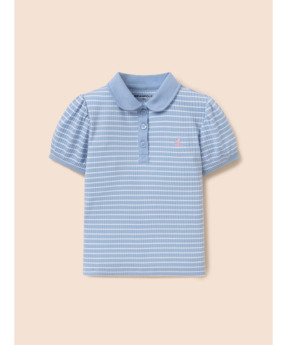 빈폴 키즈(BEANPOLE KIDS) T칼라 스트라이프 골지 반소매 티셔츠 (BI6342G06Q)