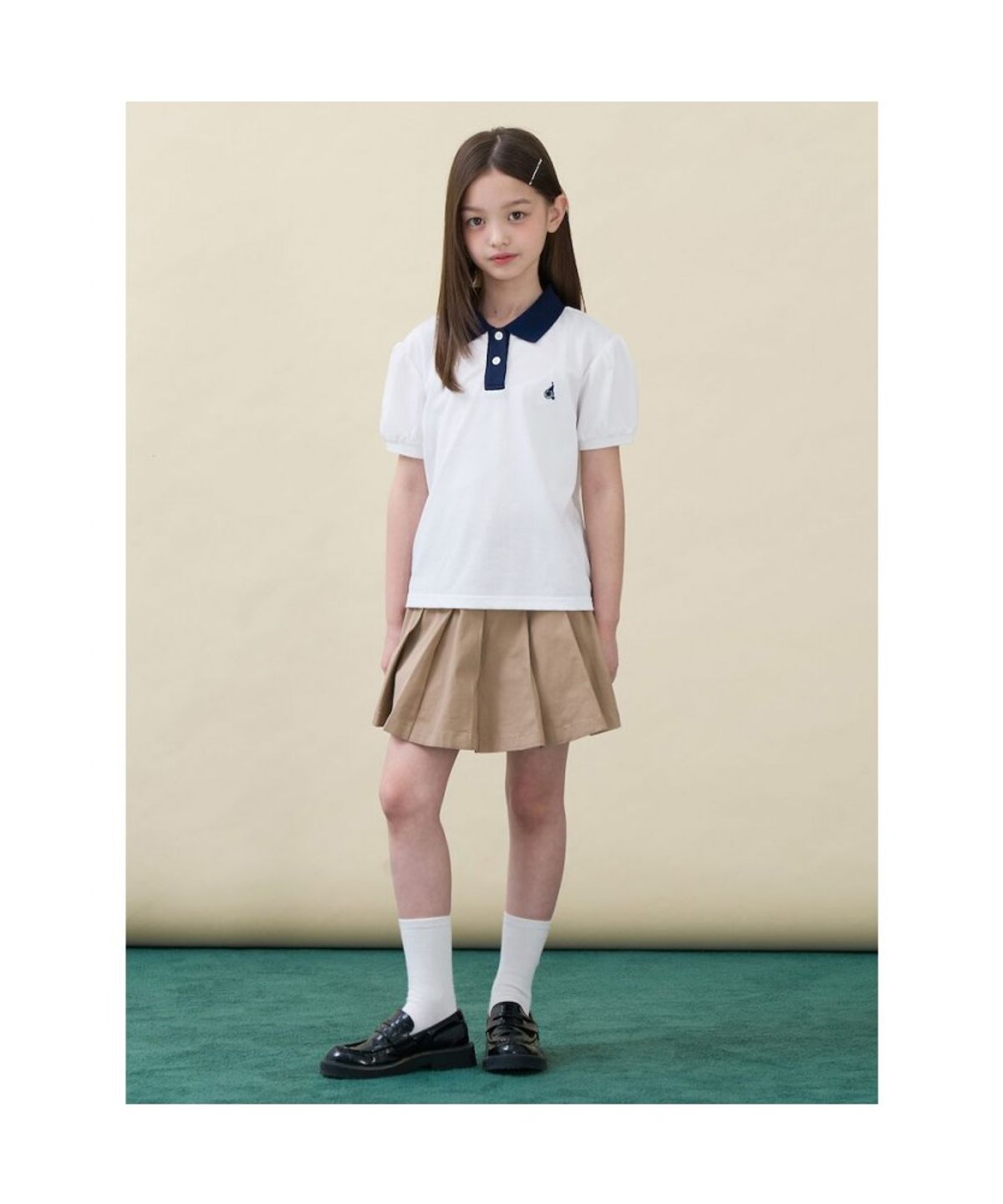 빈폴 키즈(BEANPOLE KIDS) 여아 산들 피케 티셔츠  아이보리 (BI6442G010)