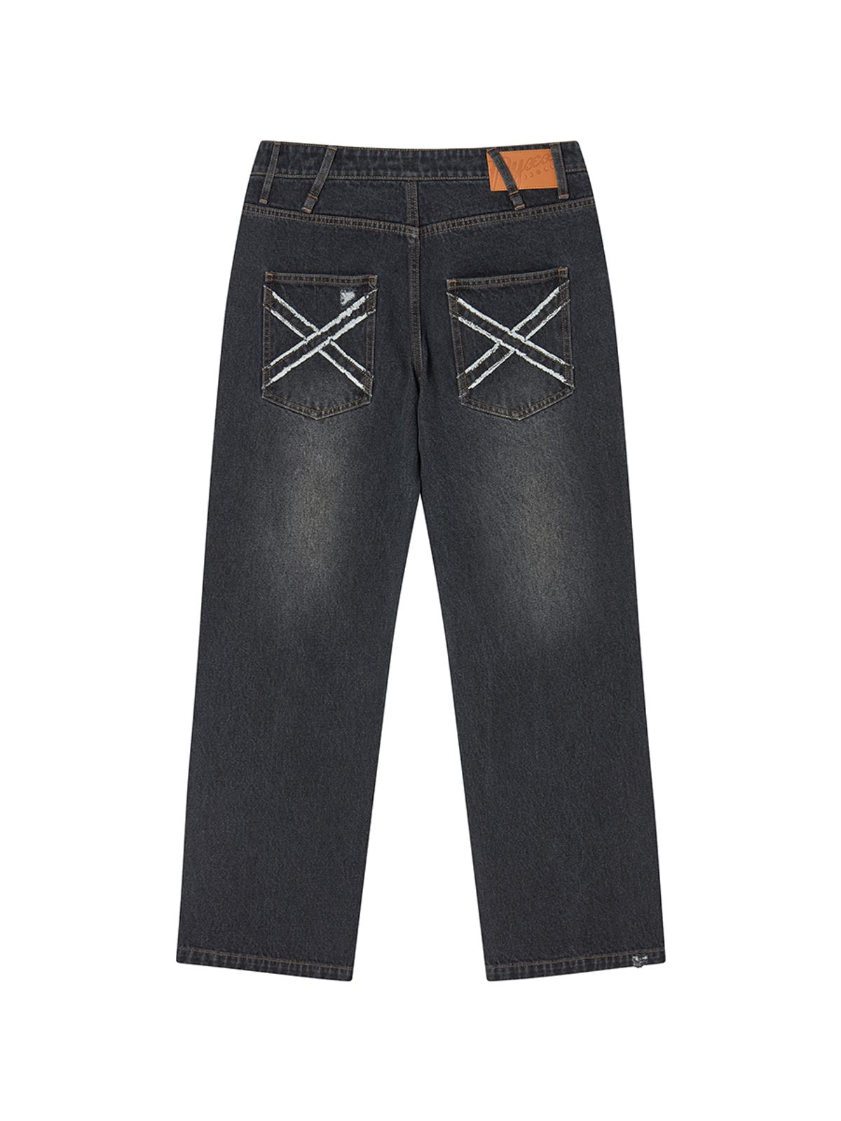 엔와이엑스엑스(NYXX) LOW DAMAGE DENIM PANTS BLACK