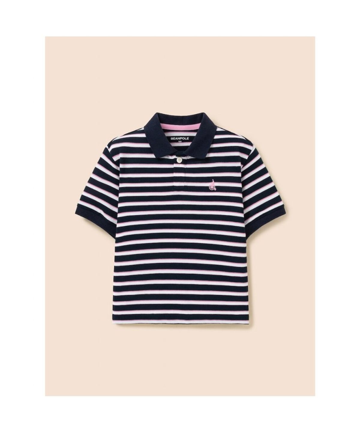 빈폴 키즈(BEANPOLE KIDS) 여아 멀티스트라이프 피케 티셔츠  네이비 (BI6442G02R)