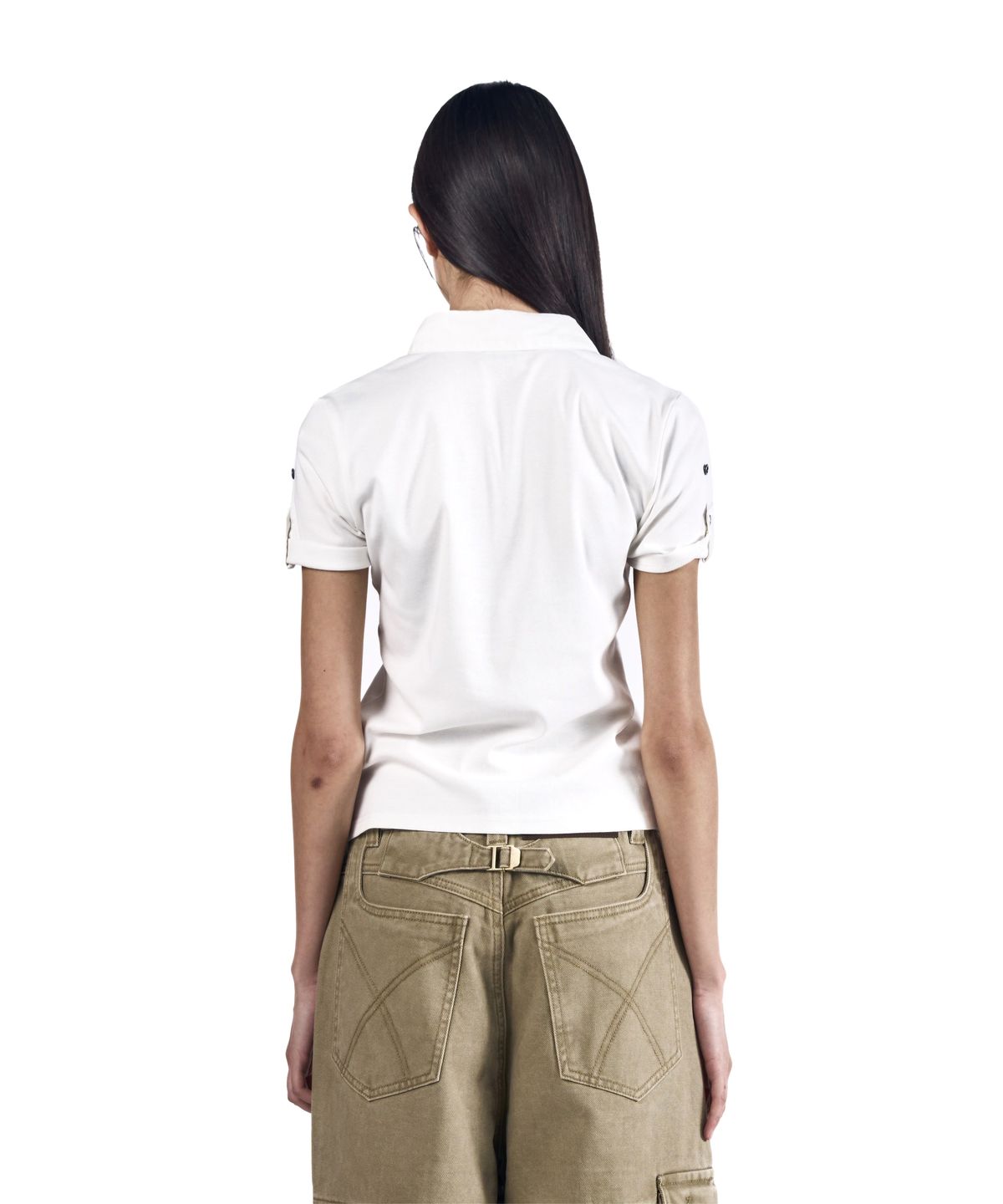 아캄(AAKAM) Roll-Up Pocket Shirts (White)