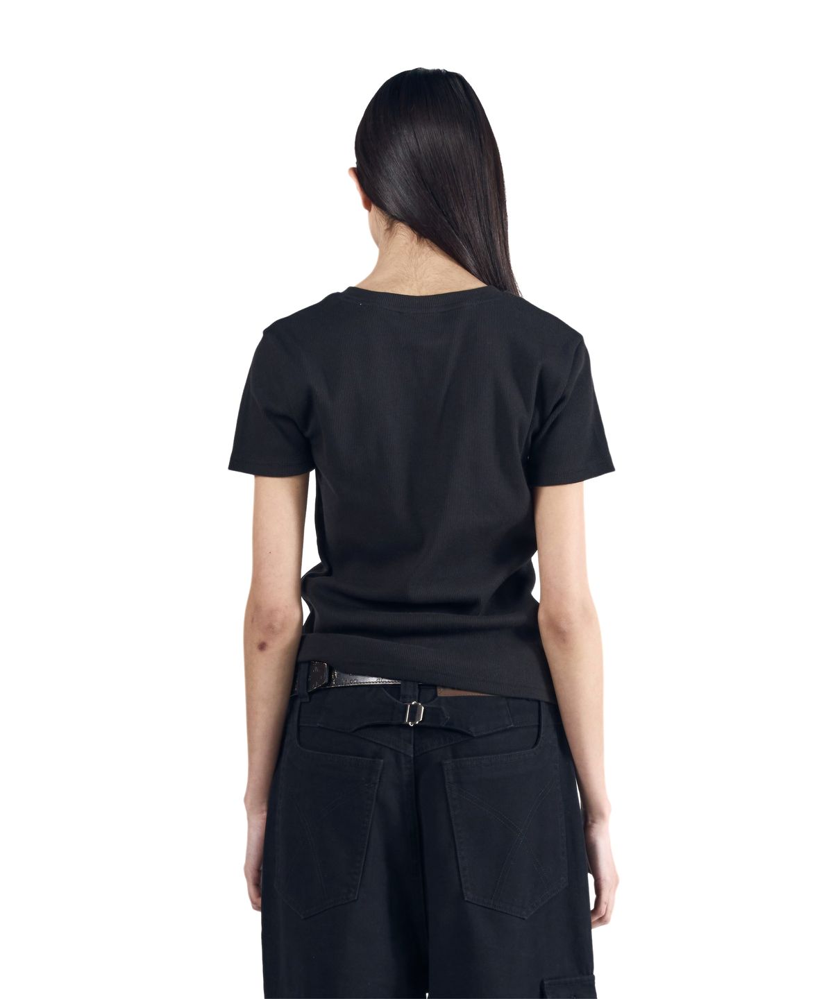 아캄(AAKAM) Shield Henry Neck Half Top (Black)