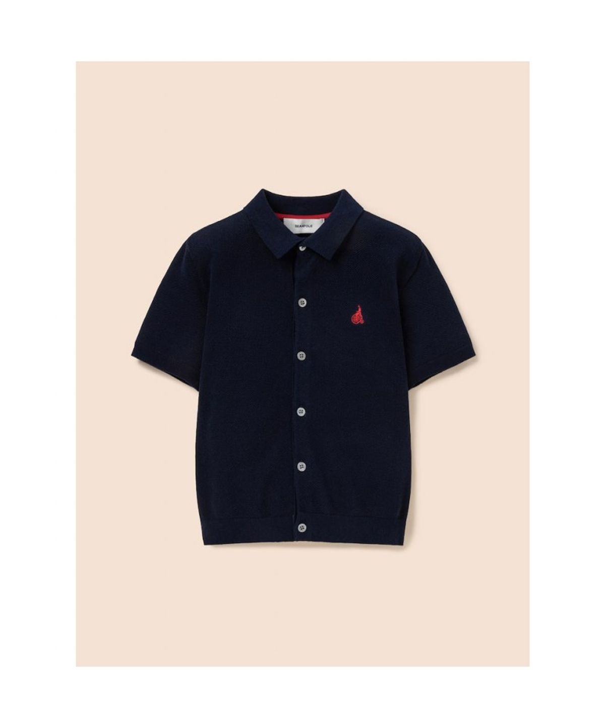 빈폴 키즈(BEANPOLE KIDS) [솔솔니트] 반소매 면 플레인 T칼라 가디건  네이비 (BI645AU02R)