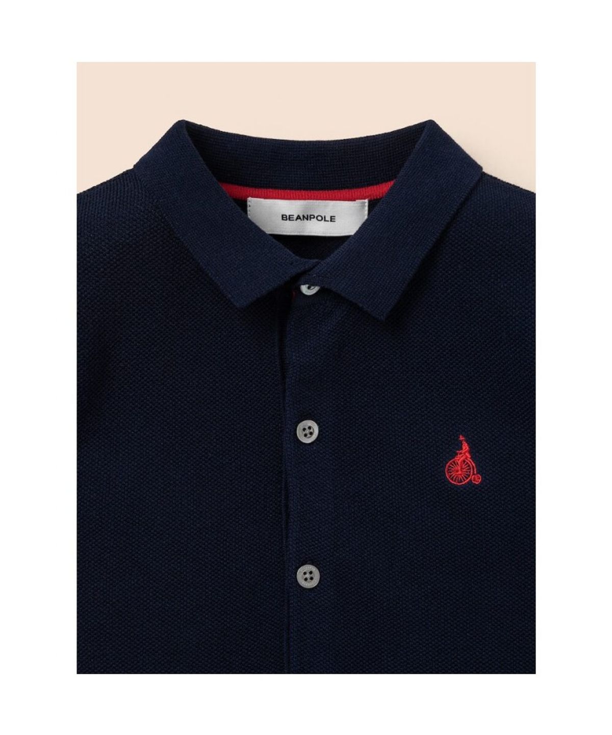 빈폴 키즈(BEANPOLE KIDS) [솔솔니트] 반소매 면 플레인 T칼라 가디건  네이비 (BI645AU02R)