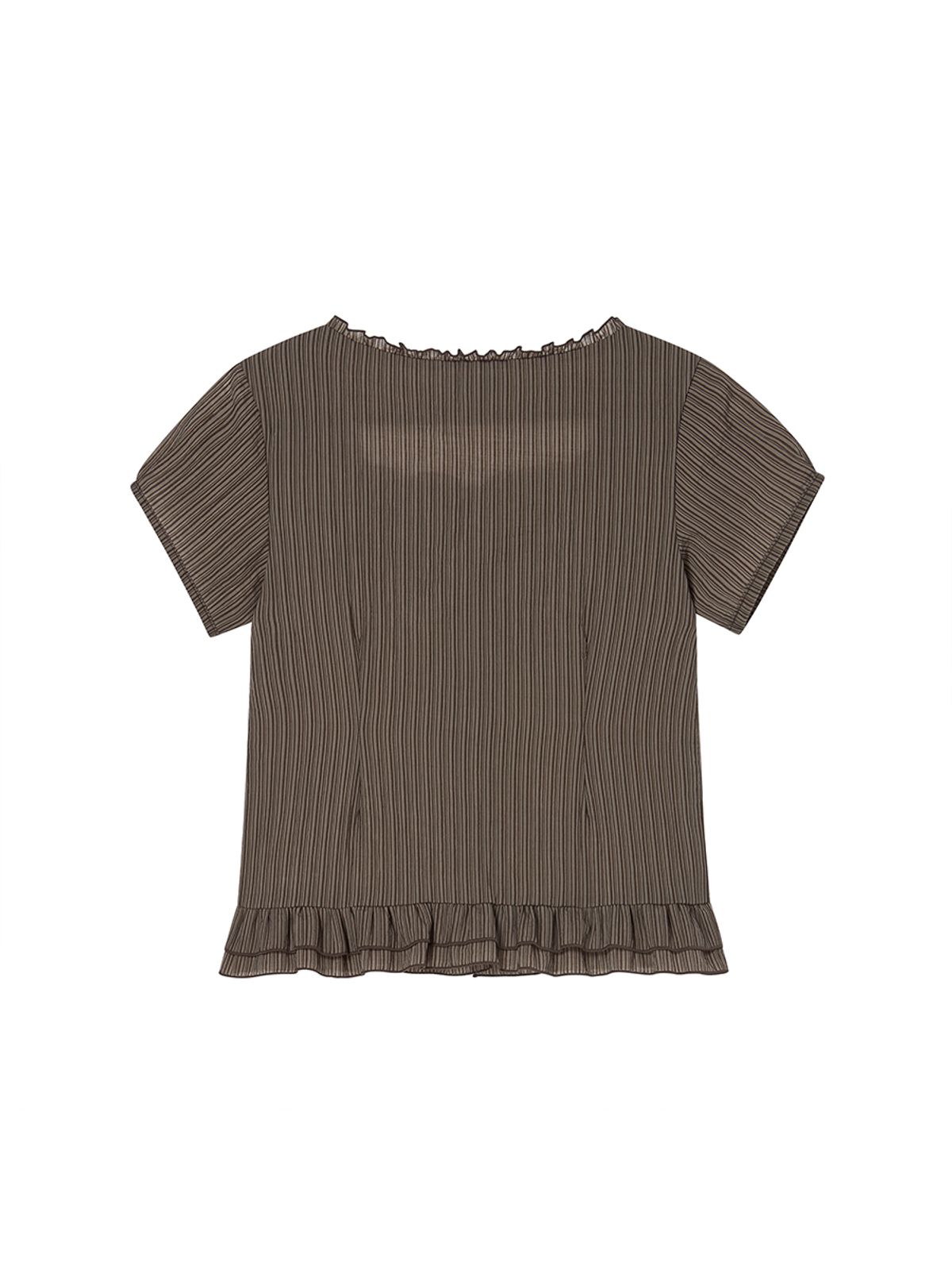 엔와이엑스엑스(NYXX) SQUARE BLOUSE BROWN