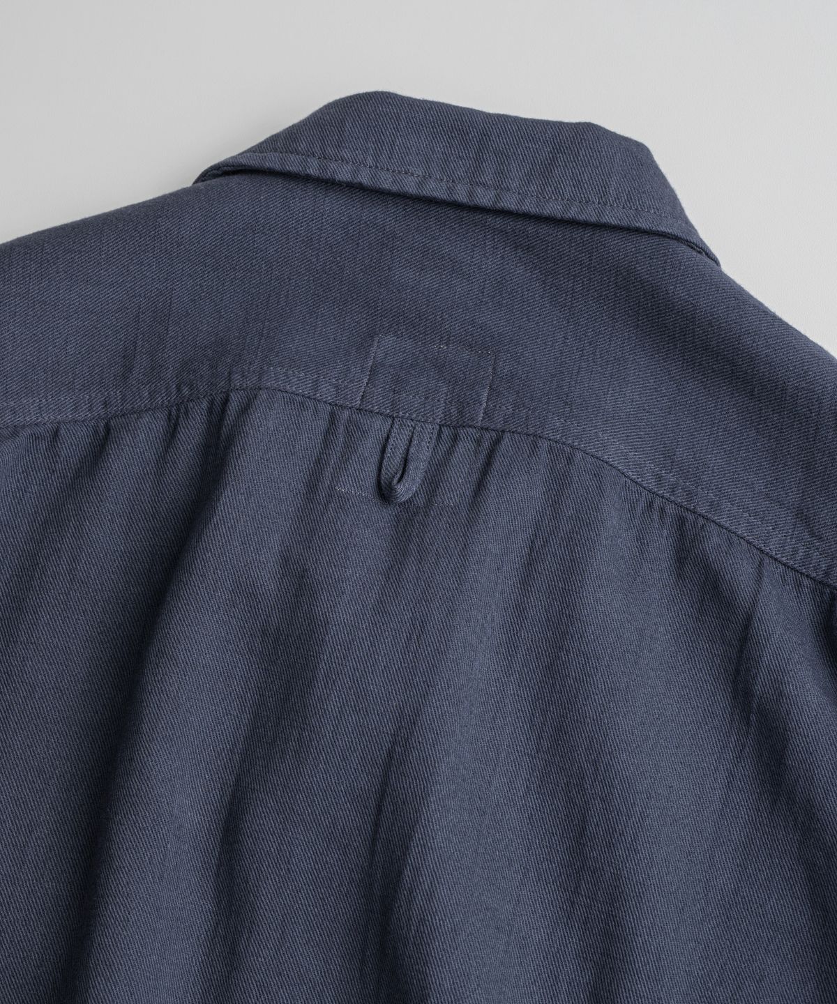 비헤비어(BEHEAVYER) DYED FATIGUE 1/2 SHIRTS vintage purple