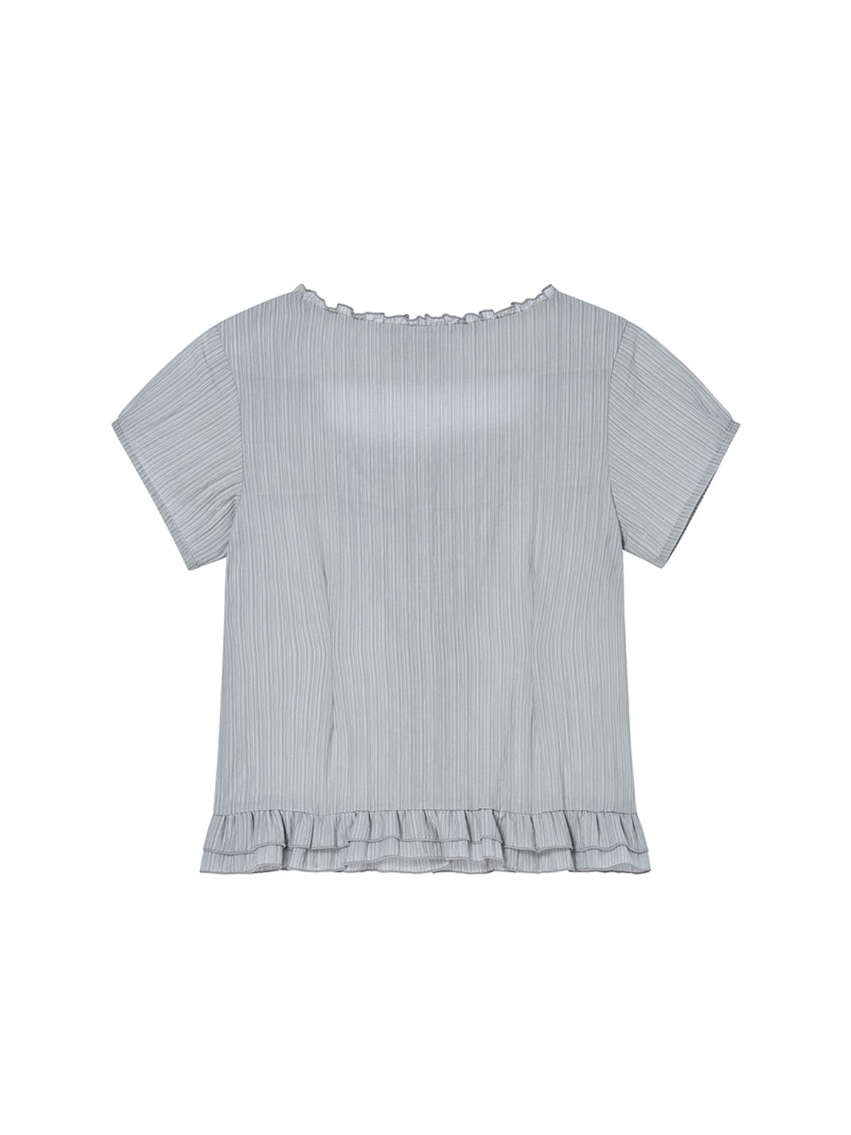 엔와이엑스엑스(NYXX) SQUARE BLOUSE GREY