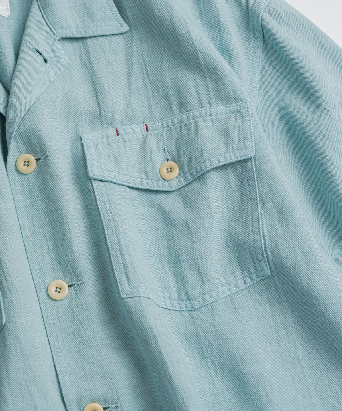 비헤비어(BEHEAVYER) DYED FATIGUE 1/2 SHIRTS sky blue