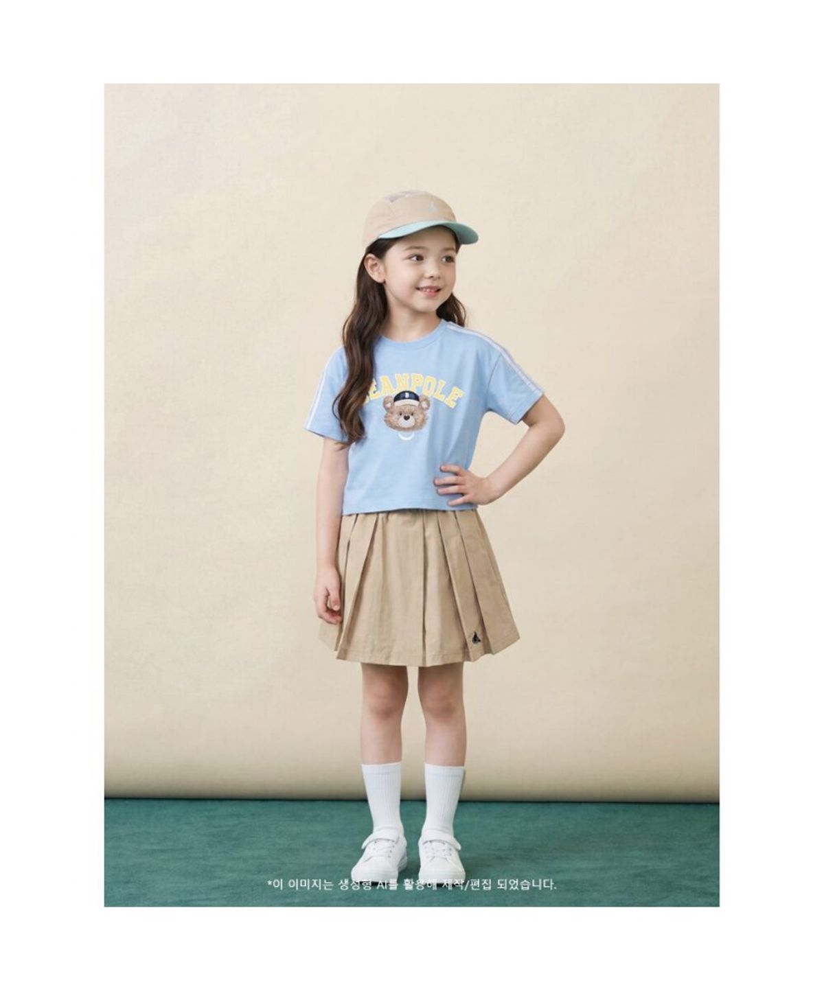 빈폴 키즈(BEANPOLE KIDS) 여아 스커트형 화섬 반바지  베이지 (BI6325G03A)