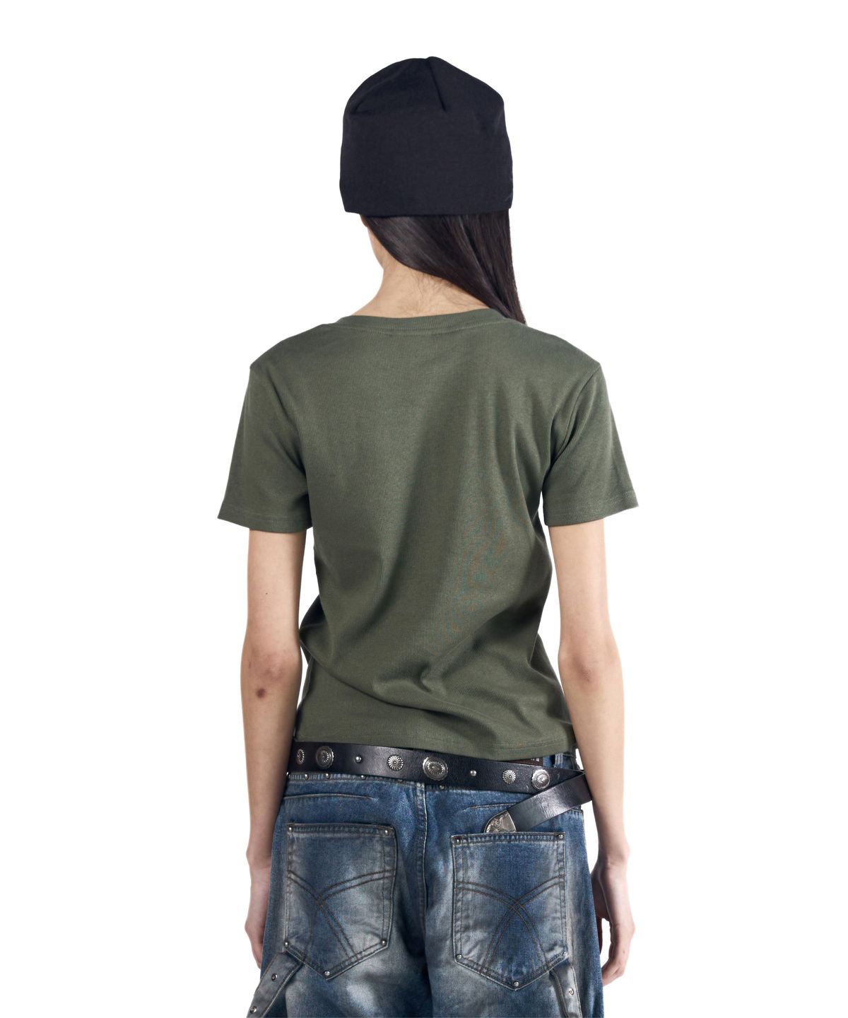 아캄(AAKAM) Shield Henry Neck Half Top (Khaki)