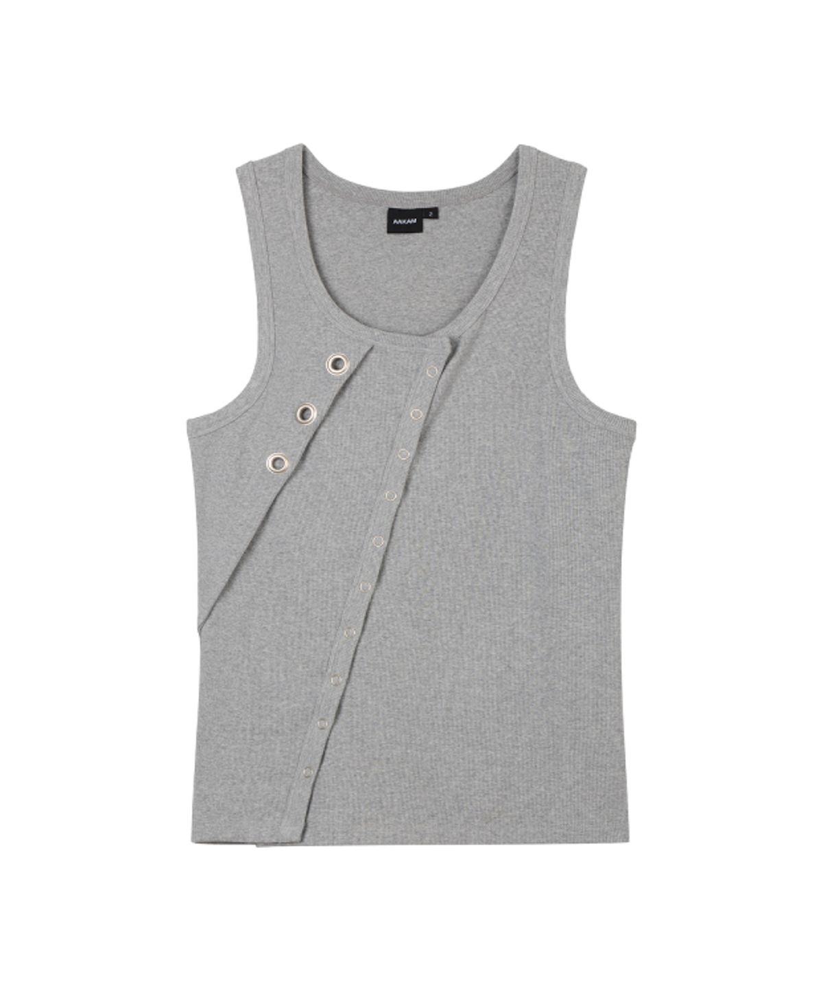 아캄(AAKAM) Oblique Snap Sleeveless (Gray)