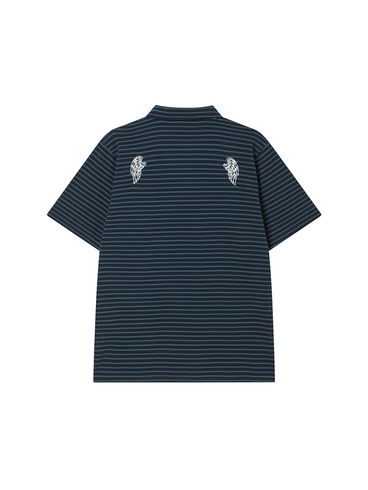 엔와이엑스엑스(NYXX) OVERSIZED WING POLO SHIRT GREEN