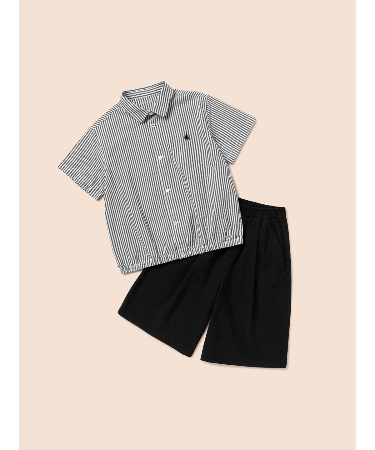 빈폴 키즈(BEANPOLE KIDS) 클래식 시어서커 상하 세트  블랙 (BI6465U015)