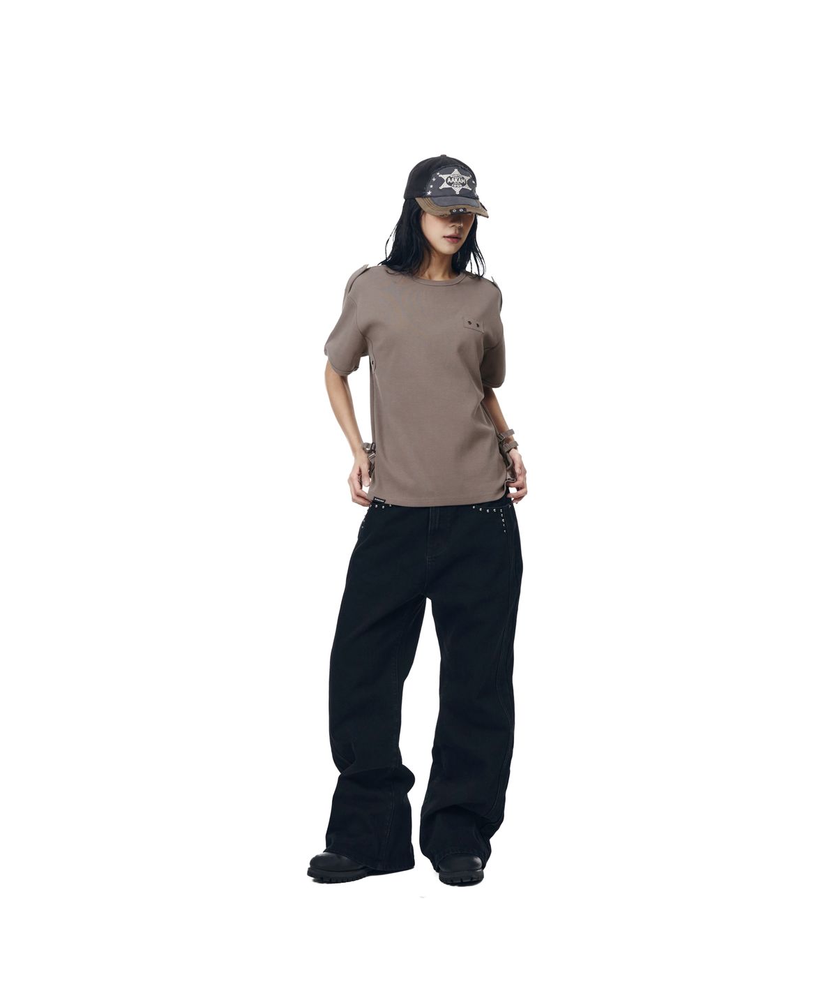 아캄(AAKAM) Tactical Half Top (Brown)
