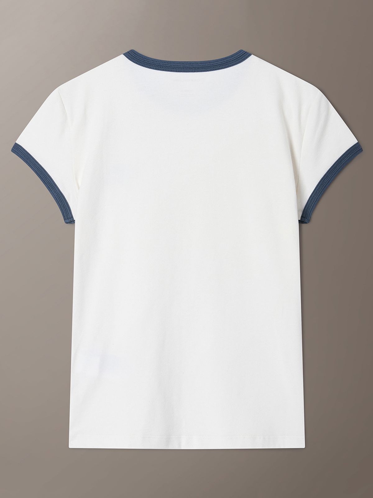캘빈클라인 진(CALVIN KLEIN JEANS) 여성 슬림 로고 링거 반팔 티셔츠 47G803G YAS