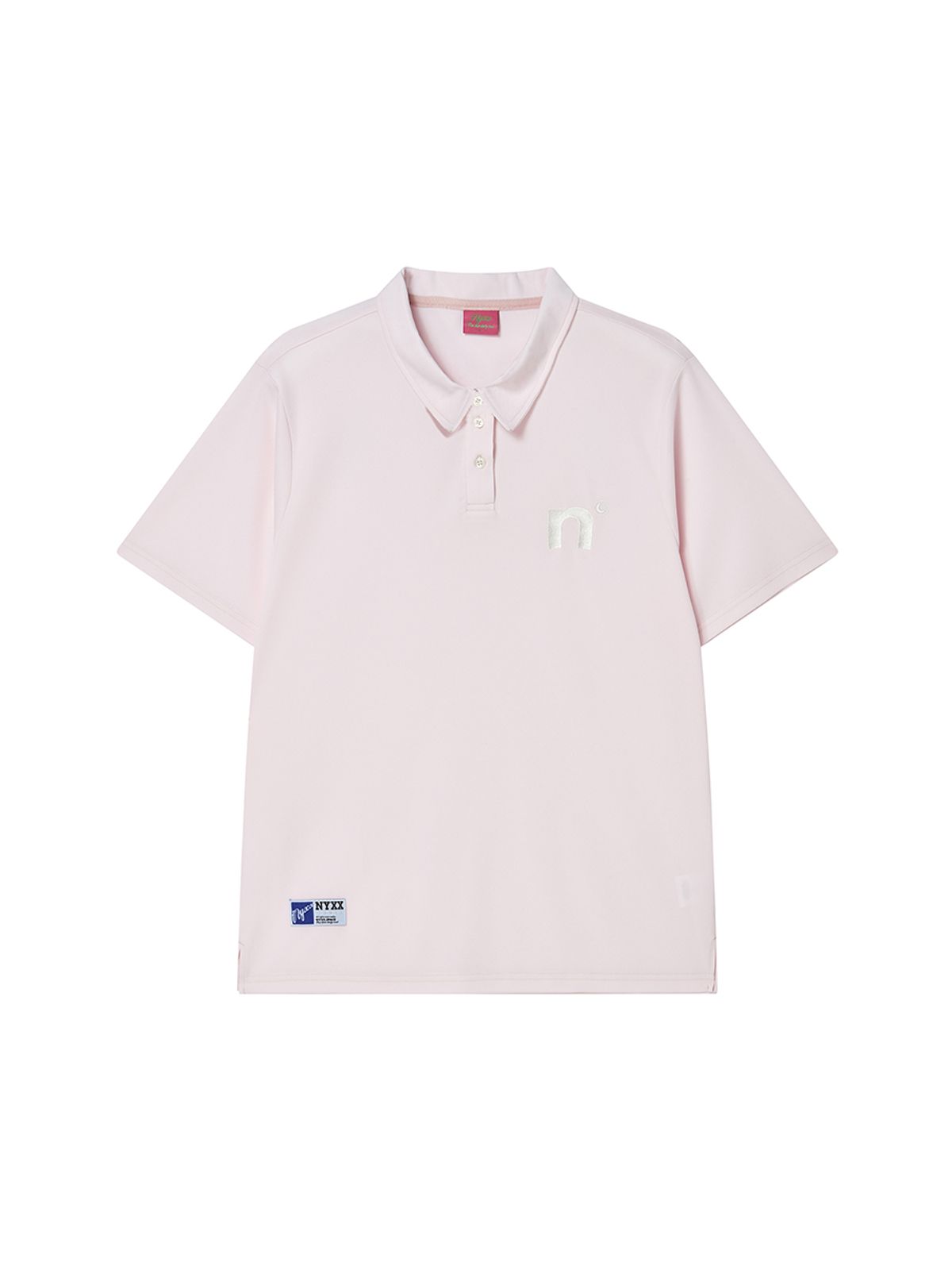 엔와이엑스엑스(NYXX) OVERSIZED WING POLO SHIRT LIGHT PINK