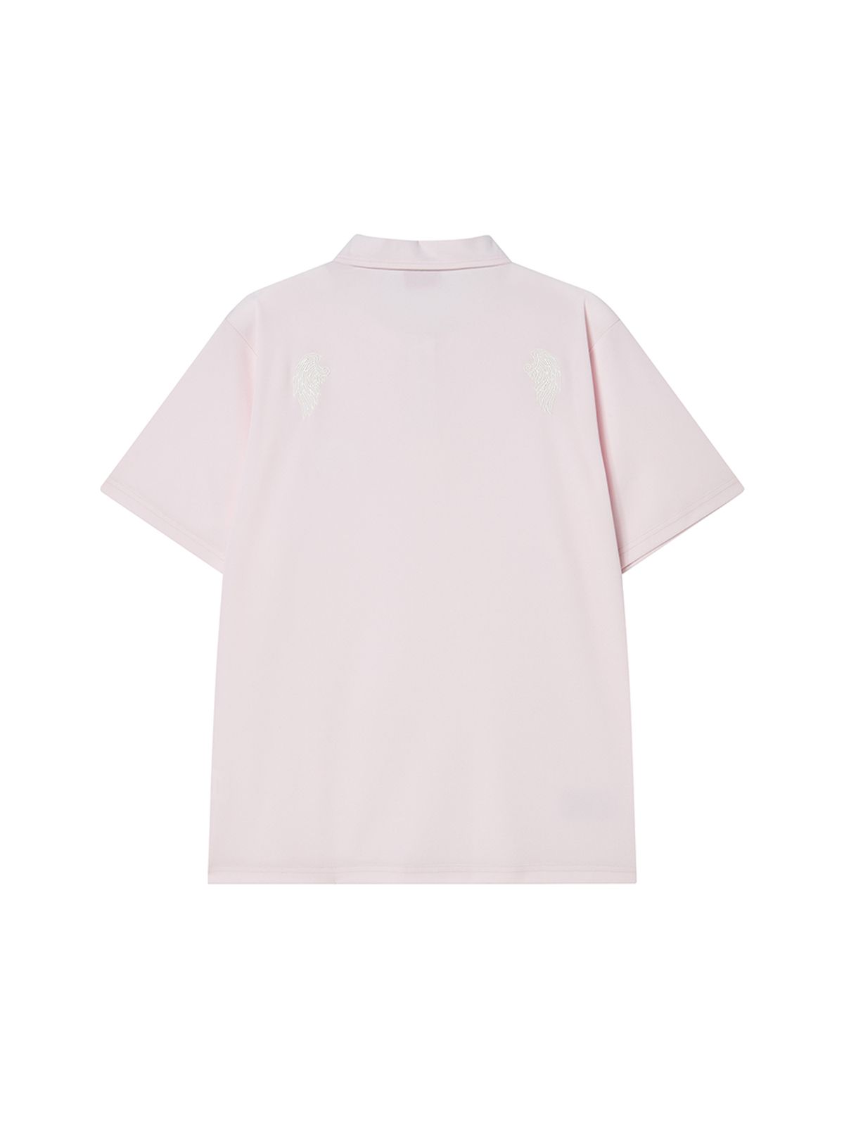 엔와이엑스엑스(NYXX) OVERSIZED WING POLO SHIRT LIGHT PINK