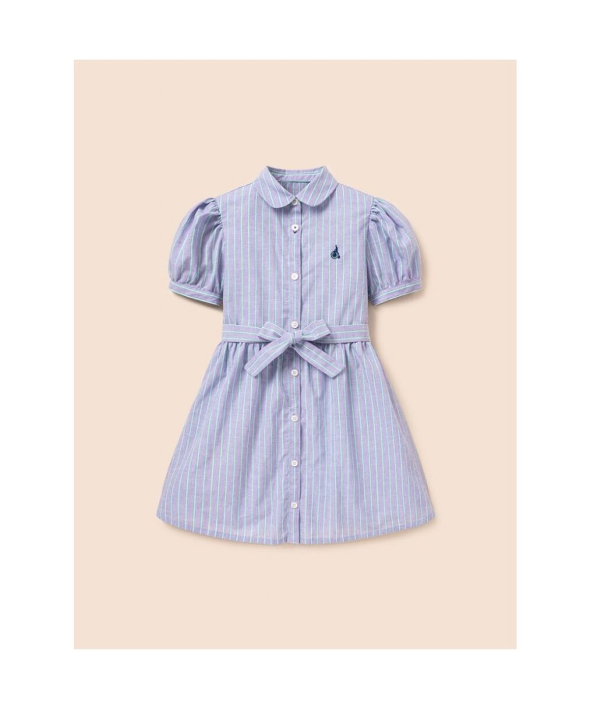 빈폴 키즈(BEANPOLE KIDS) 리넨 멀티 스트라이프 셔츠형 원피스 (BI6471G04V)