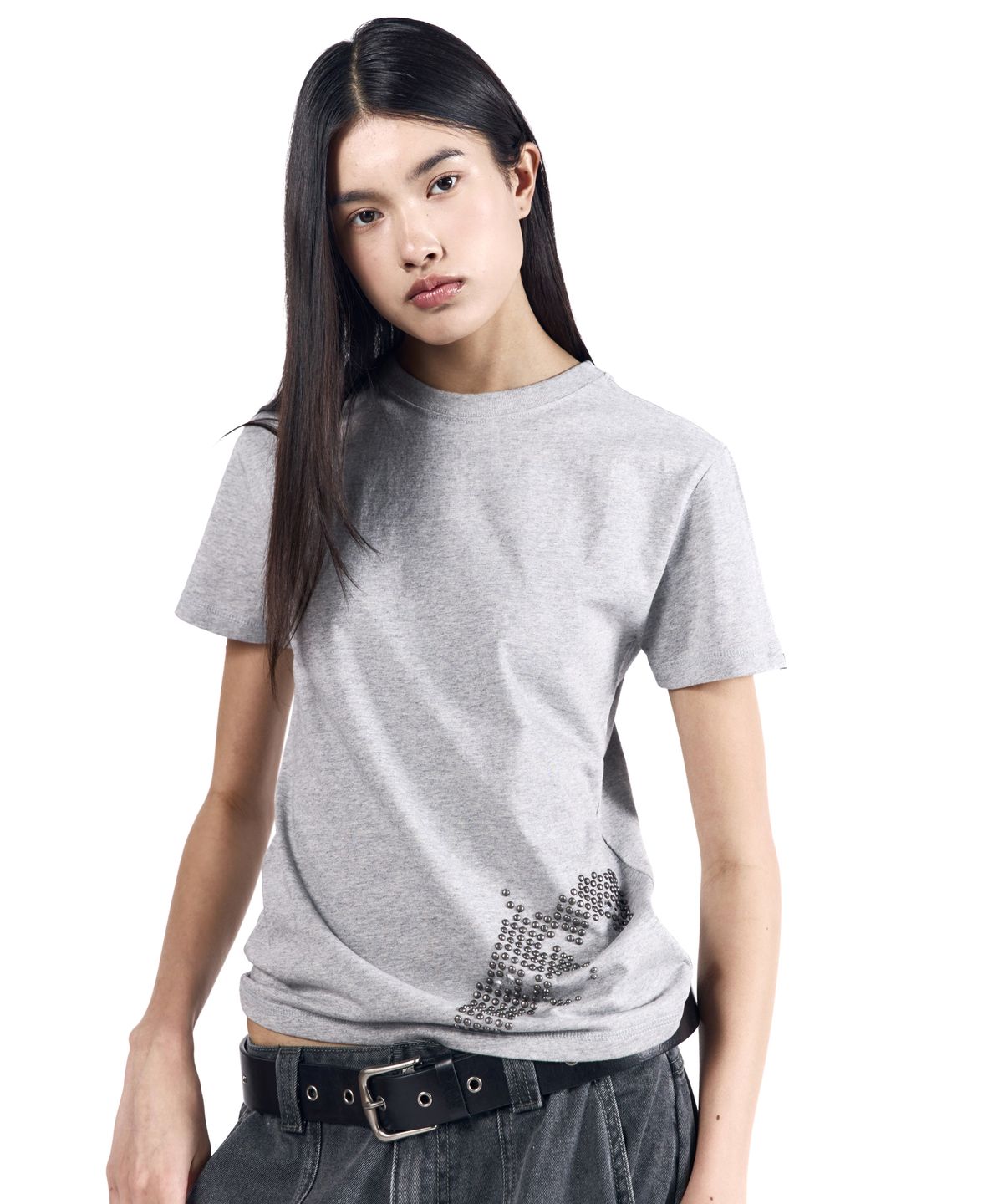 아캄(AAKAM) Studded Pistol Half Top (Gray)