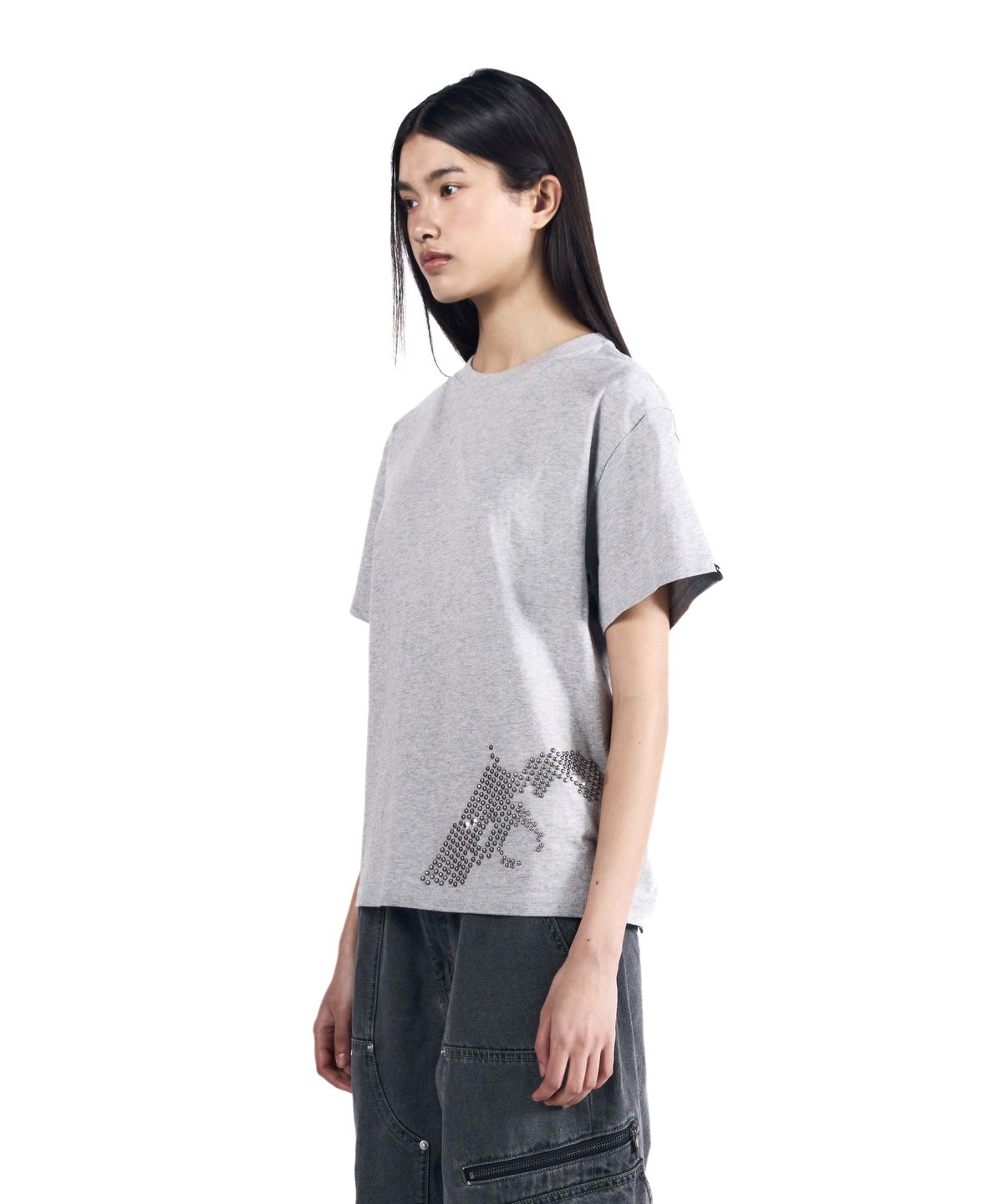 아캄(AAKAM) Studded Pistol Half Top (Gray)