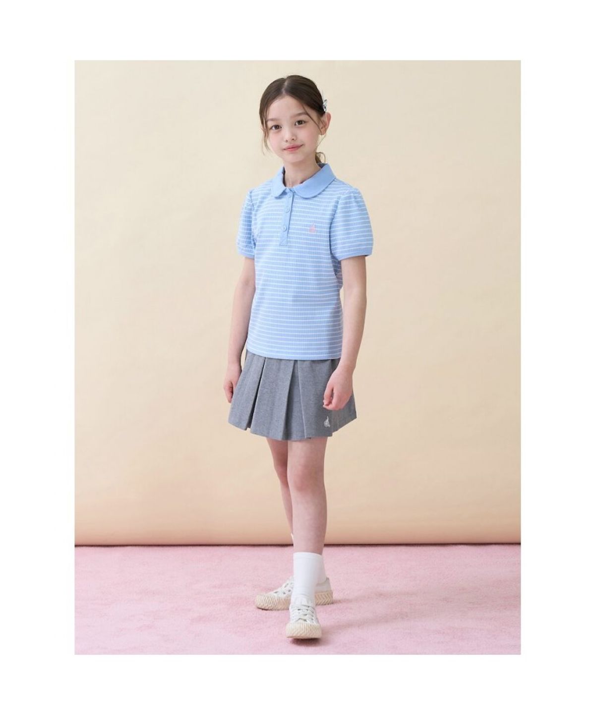 빈폴 키즈(BEANPOLE KIDS) 플리츠 피케 스커트  그레이 (BI6327G013)