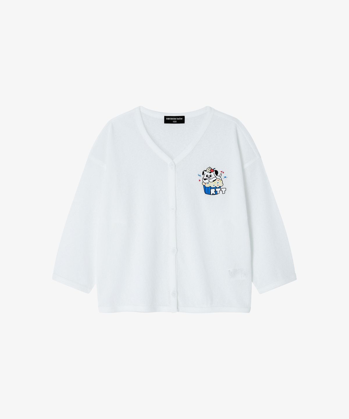 로토토베베(ROTOTOBEBE) 브리즈 브이넥 가디건 화이트 RO6BCCA01WH