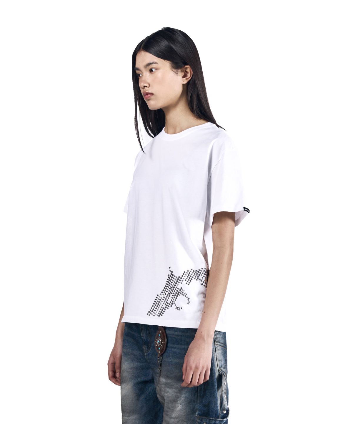 아캄(AAKAM) Studded Pistol Half Top (White)