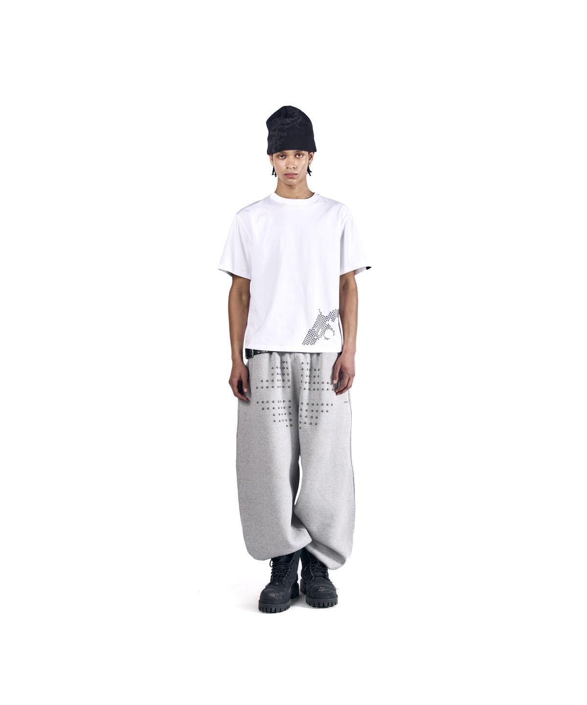 아캄(AAKAM) Studded Pistol Half Top (White)