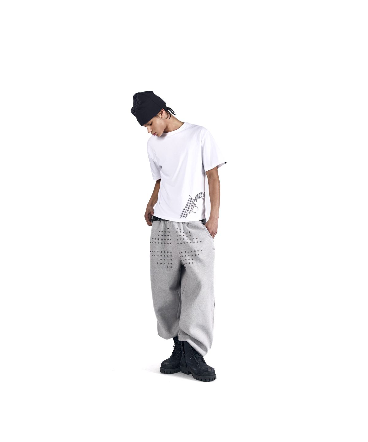 아캄(AAKAM) Studded Pistol Half Top (White)